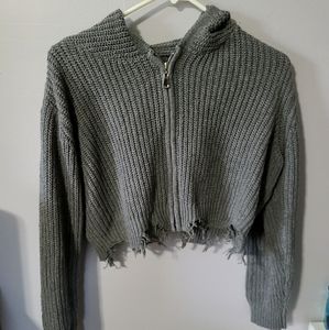 Cropped zip up hoodie :)